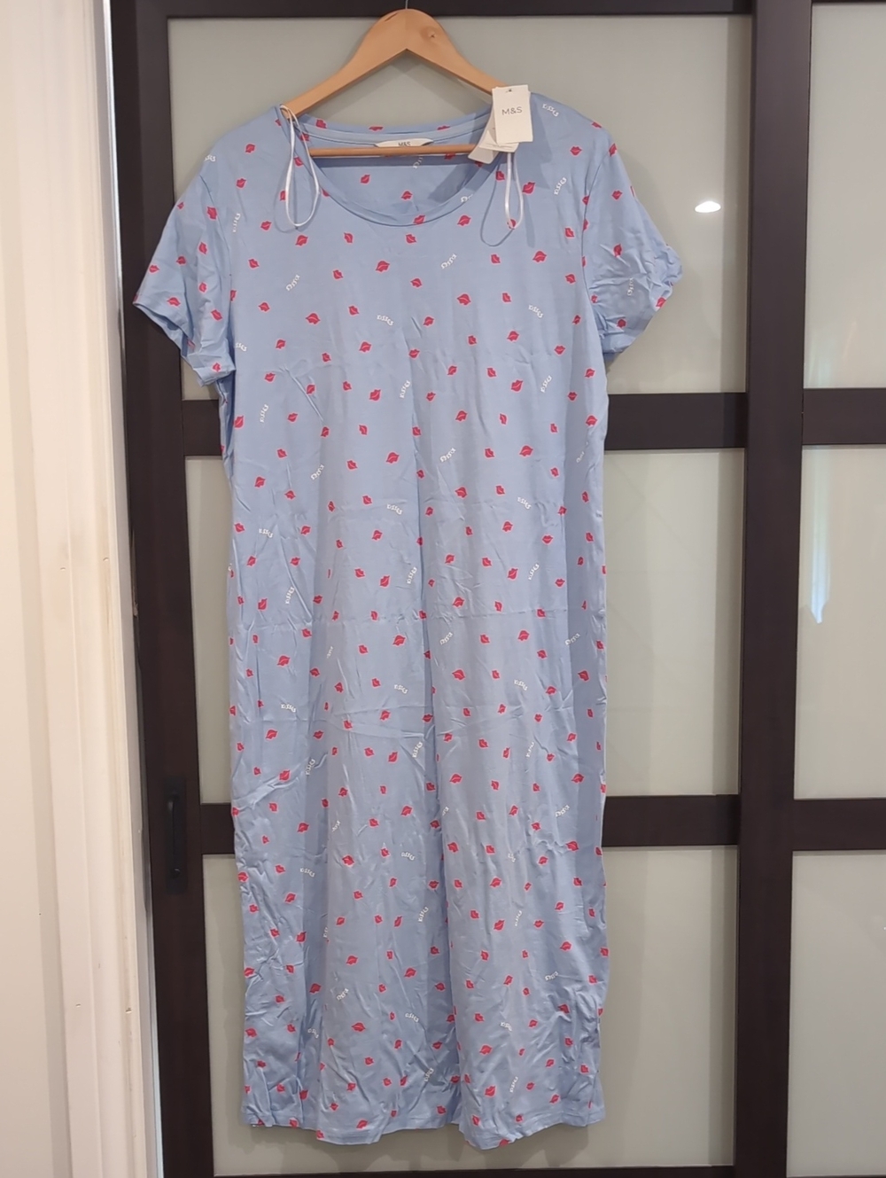 NWT Marks & Spencer Light Blue Nightdress- Large